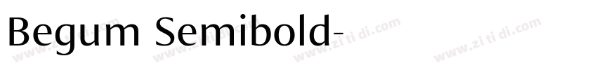 Begum Semibold字体转换